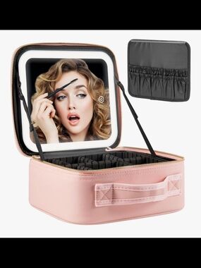 Makeup Travel Train Case with Mirror